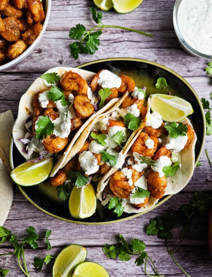 Cilantro Lime Shrimp Tacos – 20 Minute Dinner