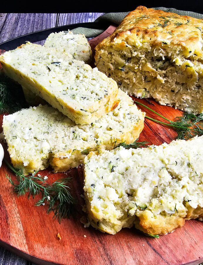 Moist & Savory Feta Dill Zucchini Bread Recipe