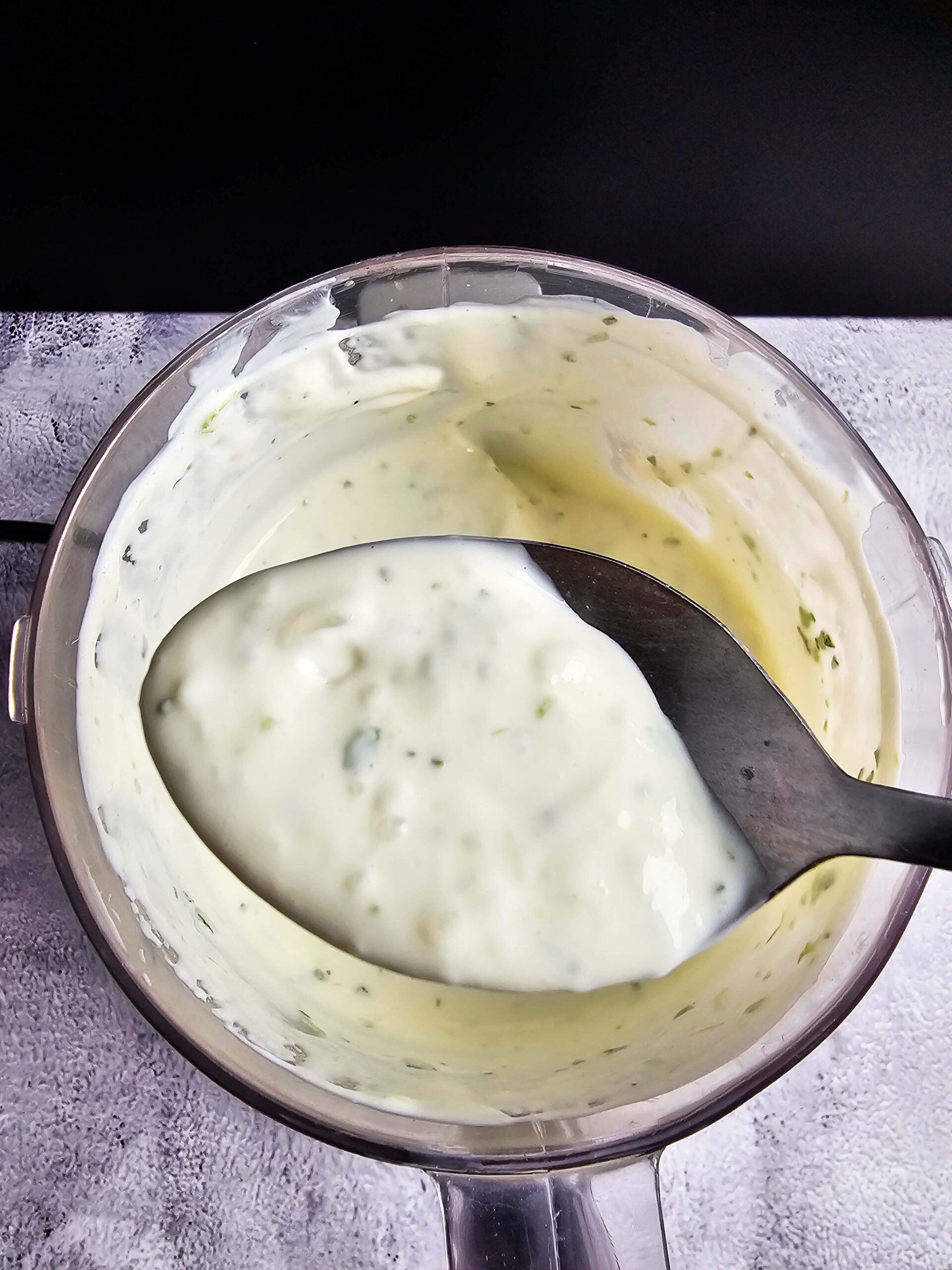 ALL DRESSING INGREDIENTS COMBINED AND BLENDED