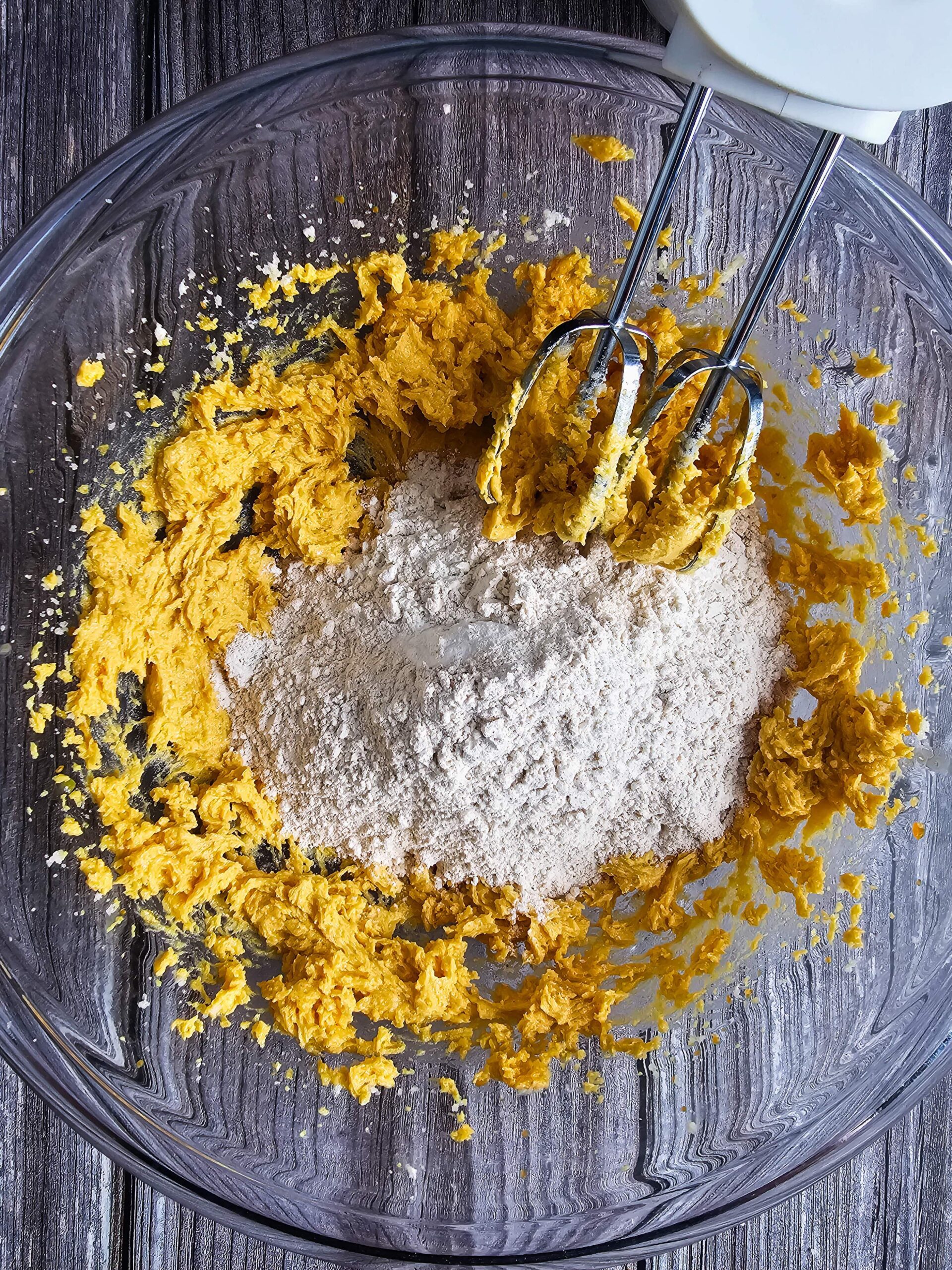 COMBINE THE WET AND DRY INGREDIENTS AND CHILL THE DOUGH IN THE FRIDGE FOR ONE HOUR