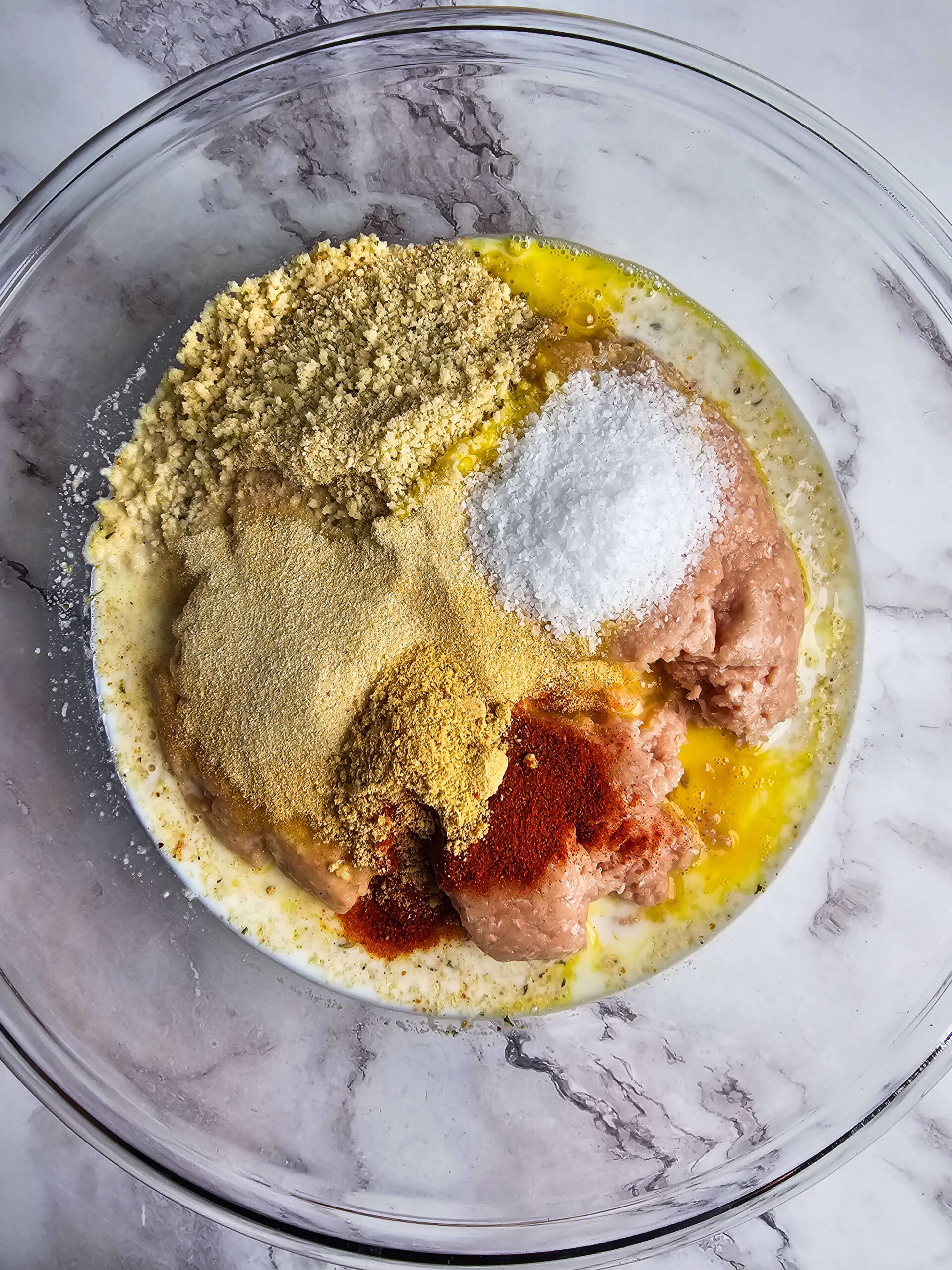 COMBINE ALL THE MEAT MIXTURE INGREDIENTS