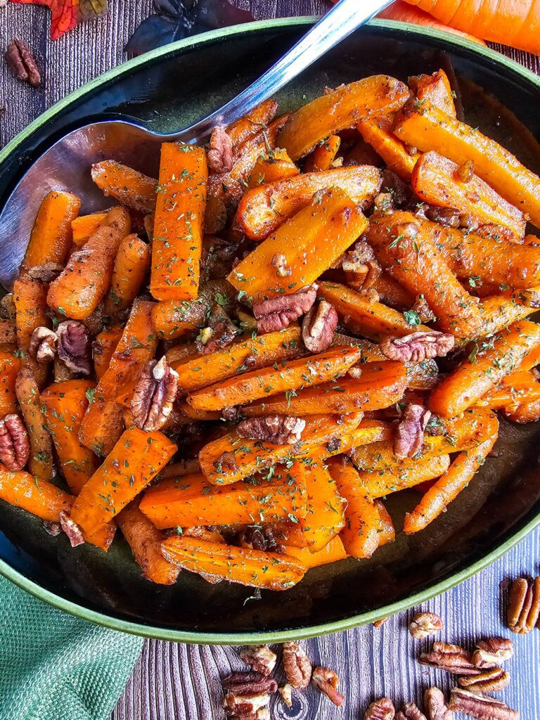Sweet & Savory Maple Pecan Glazed Carrots – Cozy Fall Side Dish