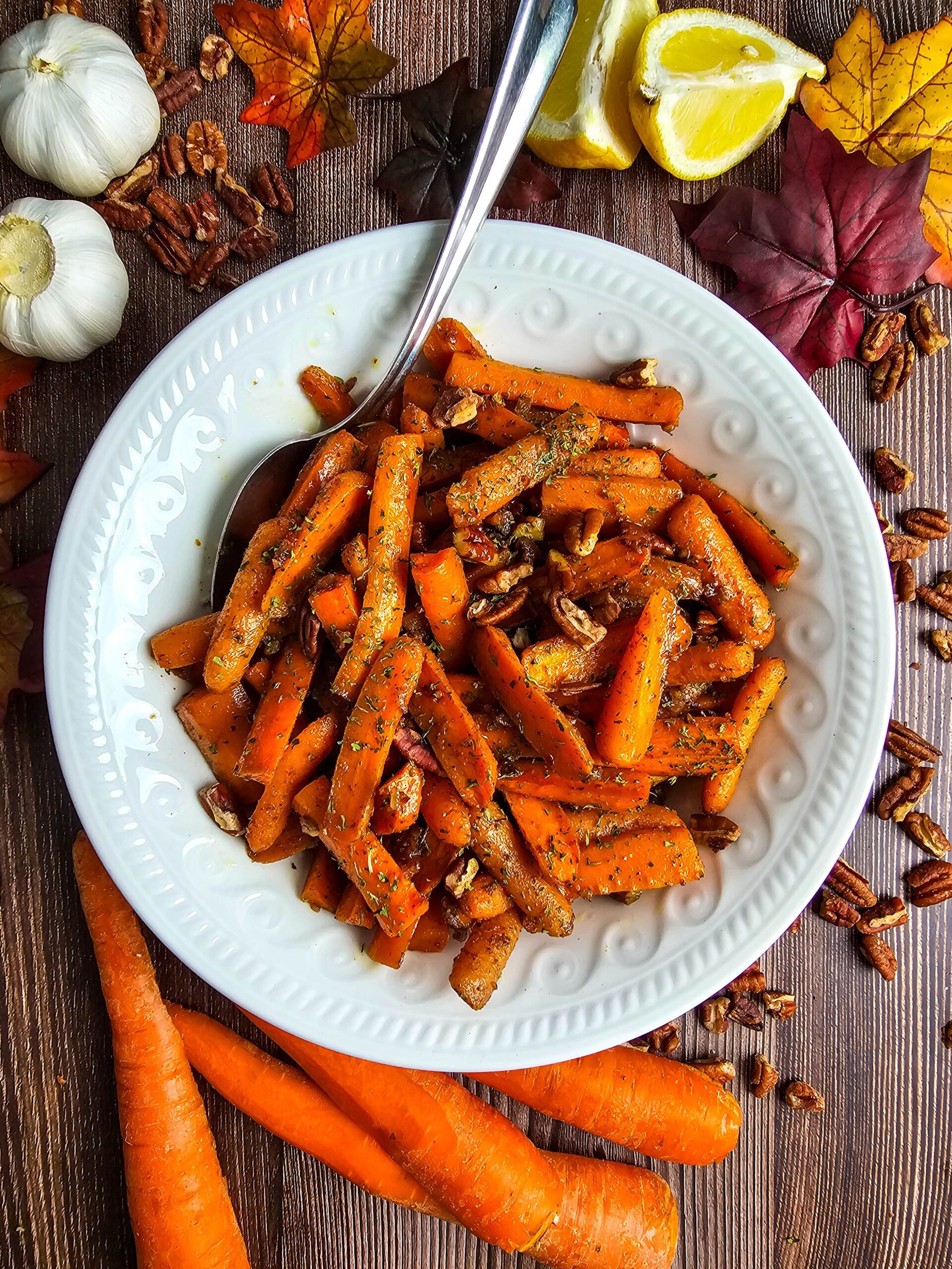 serve the carrots in a nice platter for the holidays