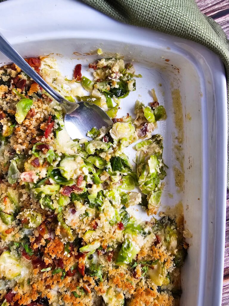 PHOTO SERVING THE BRUSSELS SPROUTS CASSEROLE