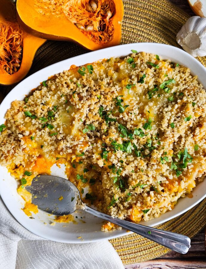Savory Roasted Butternut Squash Casserole