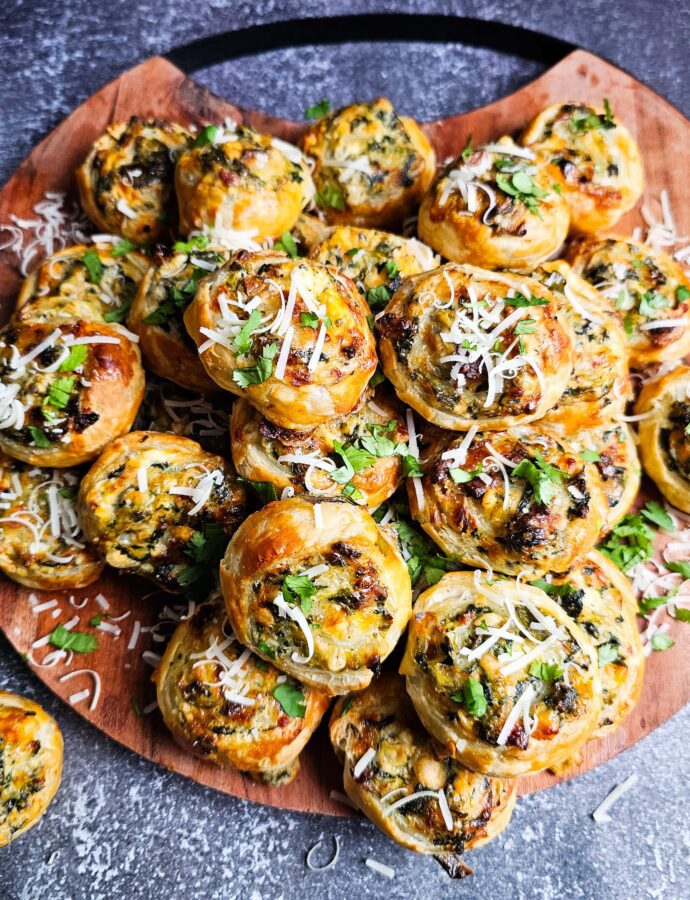 Easy Spinach Leek Puff Pastry Pinwheels – Make-Ahead Appetizer