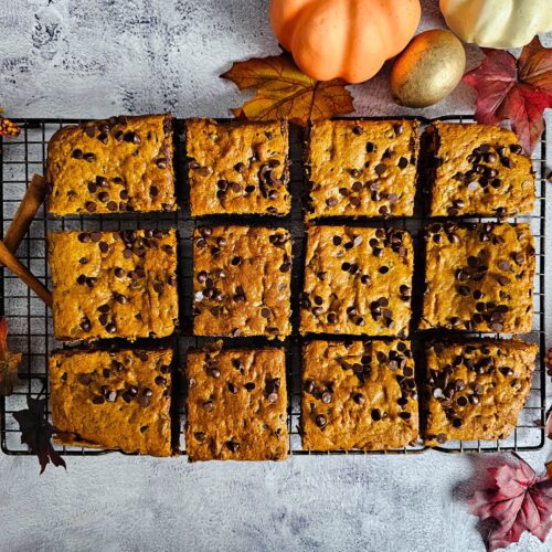 Best Chocolate Chip Pumpkin Bars - Simple Fall Treat