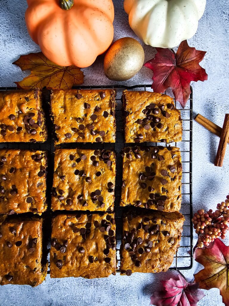 Best Chocolate Chip Pumpkin Bars - Simple Fall Treat