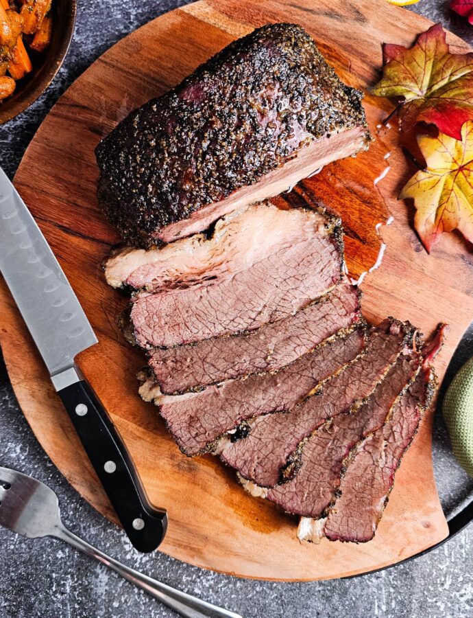 Easy Salt and Black Pepper Baked Beef Brisket