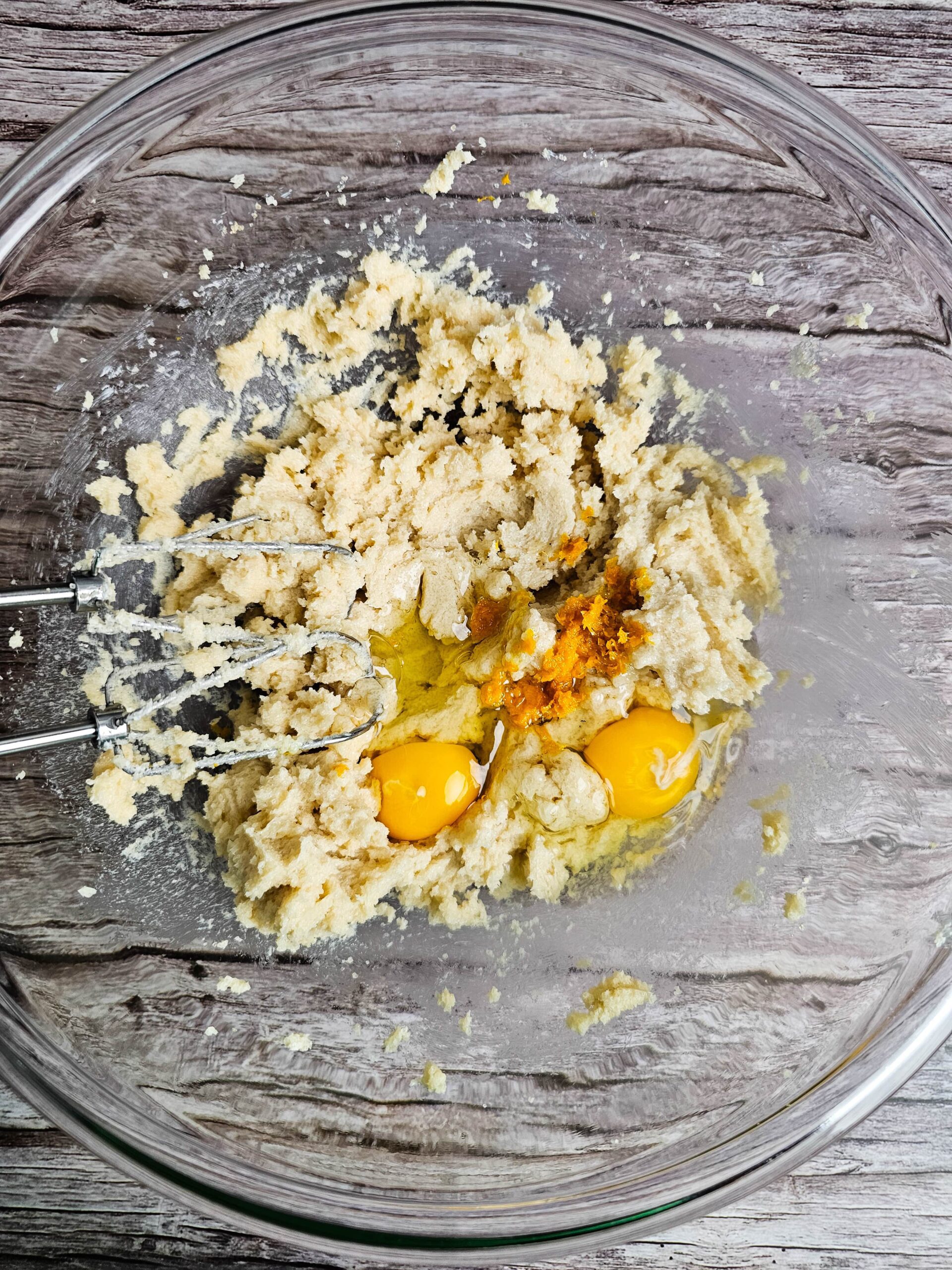 ADD THE EGGS AND COMBINE