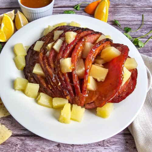 Perfect Slow Cooker Glazed Spiral Ham