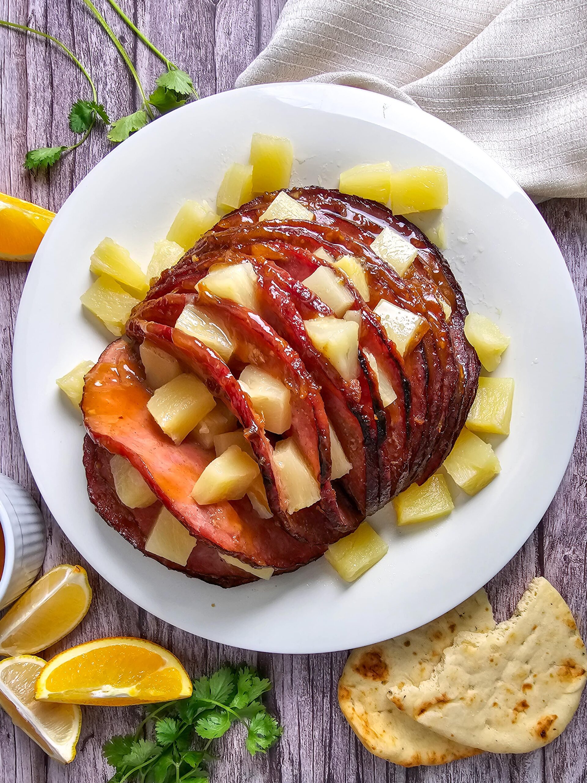 PLATE THE HAM AND ITS READY TO SERVE