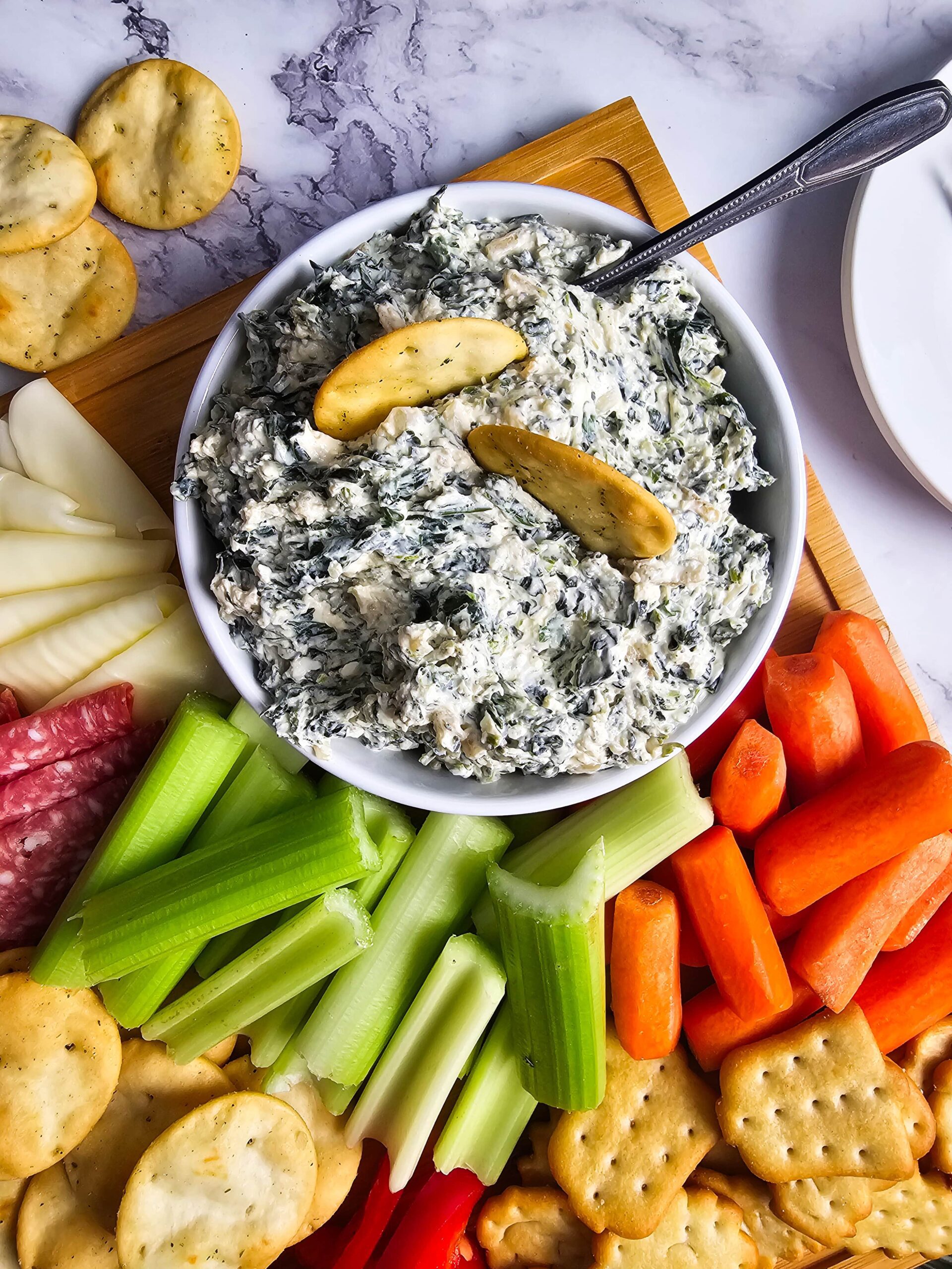 SERVE AND ENJOY THE CREAMY SPINACH DIP