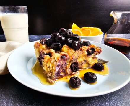 Blueberry Cheesecake French Toast Casserole (Make-Ahead)