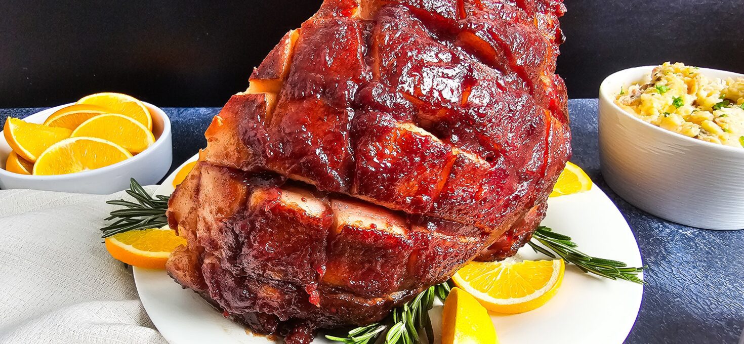 Easy Cranberry Maple Glazed Ham | Best Holiday Baked Ham