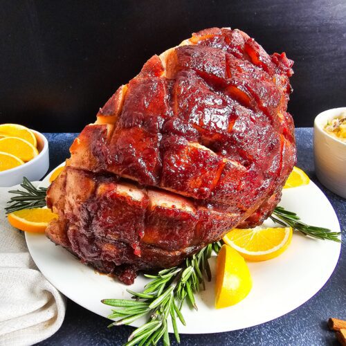 Easy Cranberry Maple Glazed Ham | Best Holiday Baked Ham
