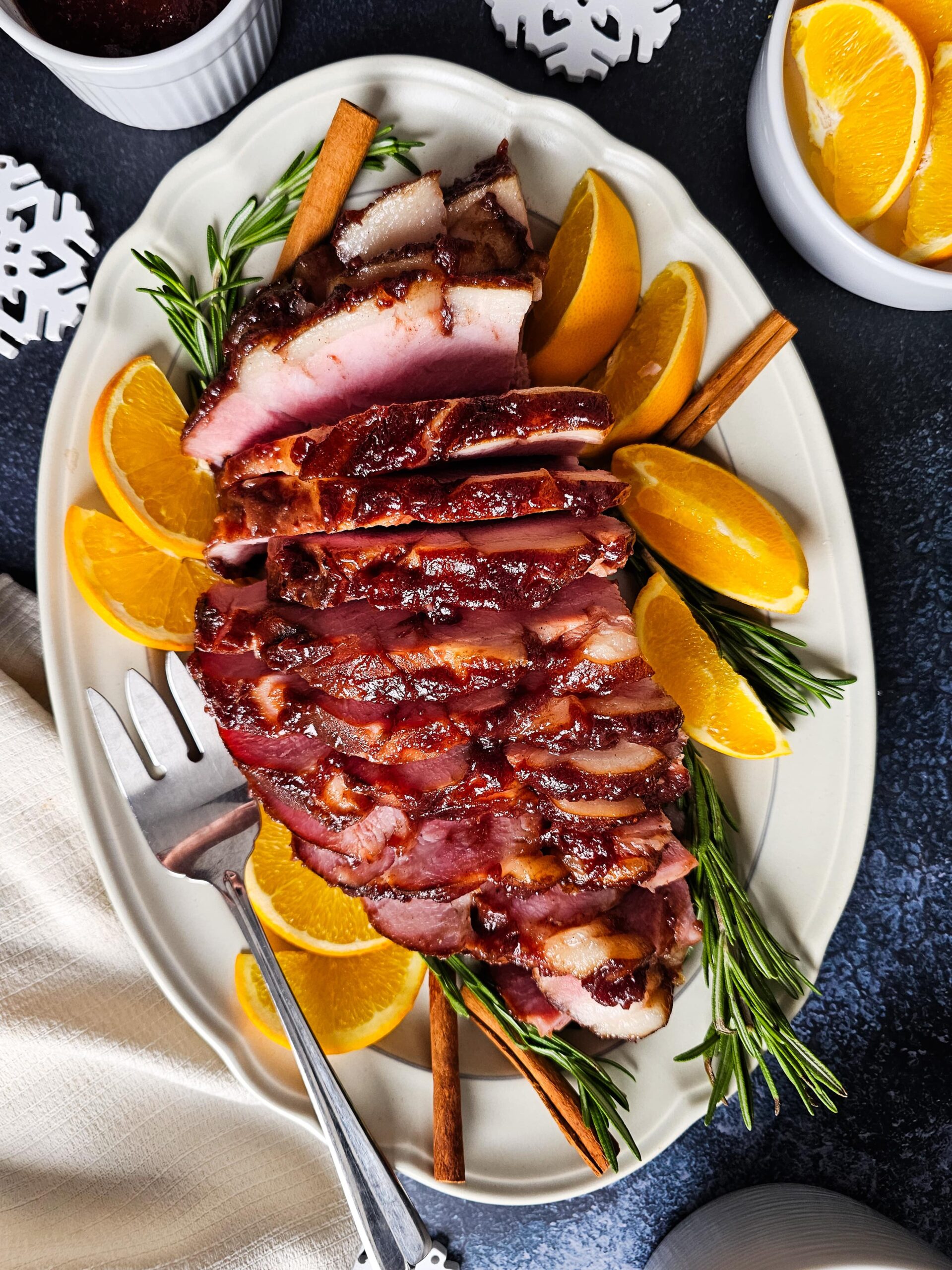 REST AND SERVE THE CRANBERRY MAPLE GLAZED HAM