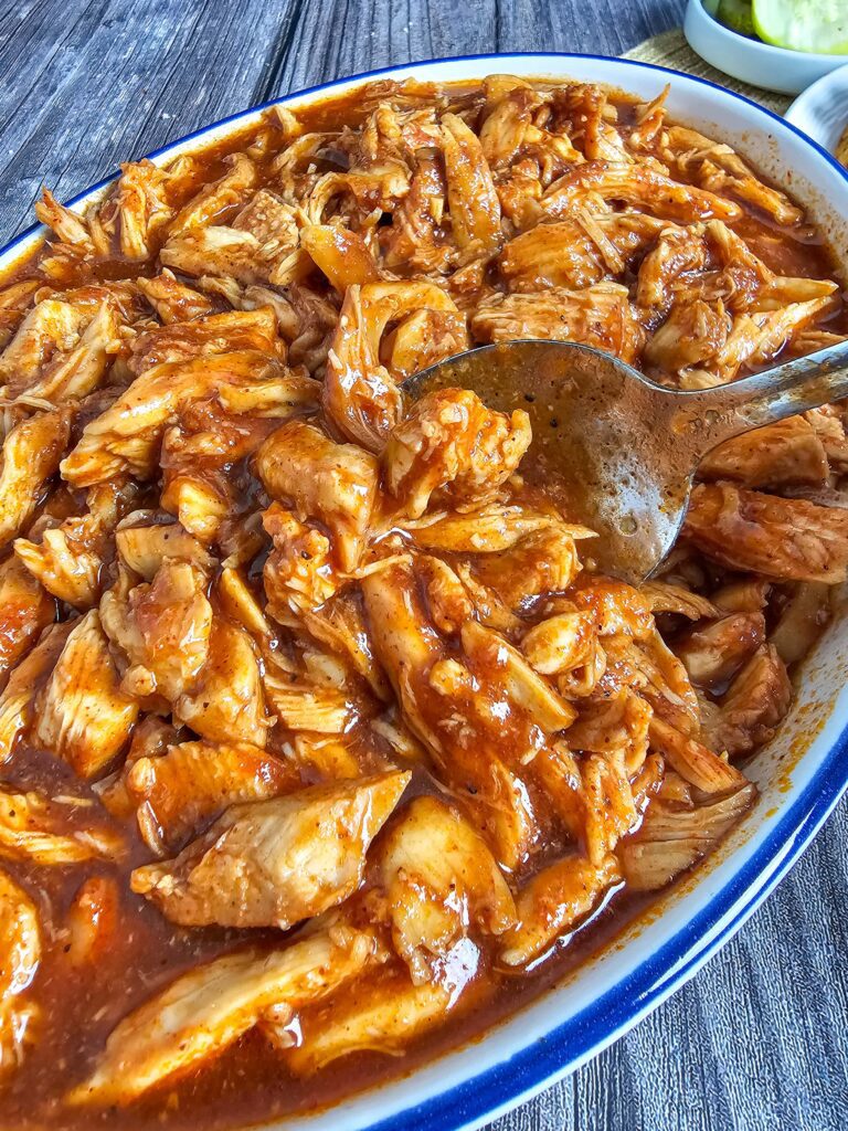 Slow Cooker BBQ Pulled Chicken | Easy Dump and Go Dinner