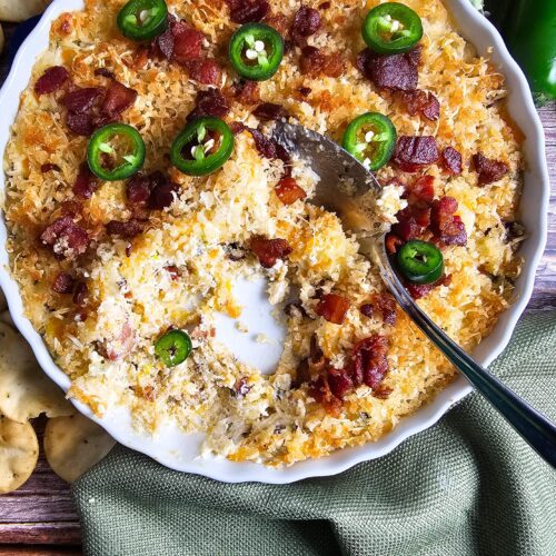 Ultra-Creamy Jalapeño Popper Dip with a Parmesan Crunch