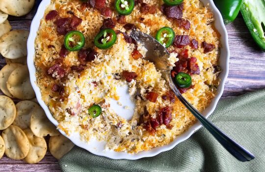 Ultra-Creamy Jalapeño Popper Dip with a Parmesan Crunch