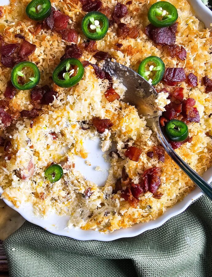 Ultra-Creamy Jalapeño Popper Dip with a Parmesan Crunch