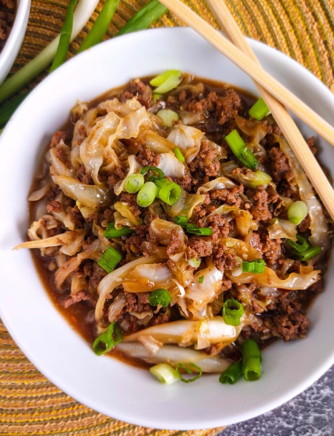 Low-Carb Mongolian Ground Beef and Cabbage: 20-Minute Meal