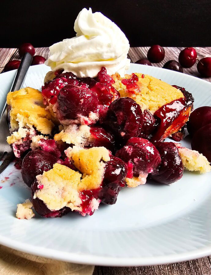 Fresh Cherry Cobbler Recipe (Easy, Homemade & Flaky)