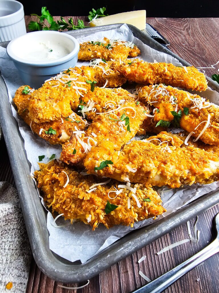 TRAY FULL OF KETO CHICKEN TENDERS