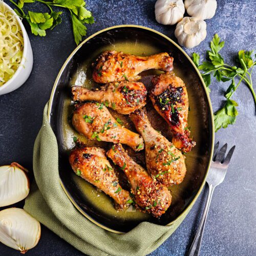Honey Garlic Baked Chicken Legs – Easy Sticky Drumsticks Dinner