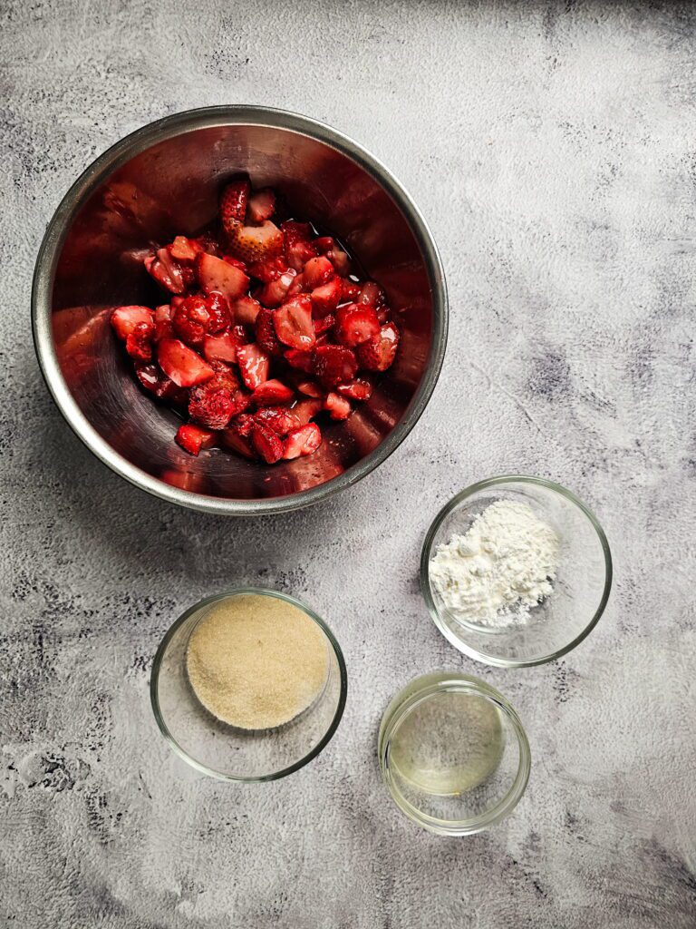 strawberry ingredients for strawberry cheesecake bar