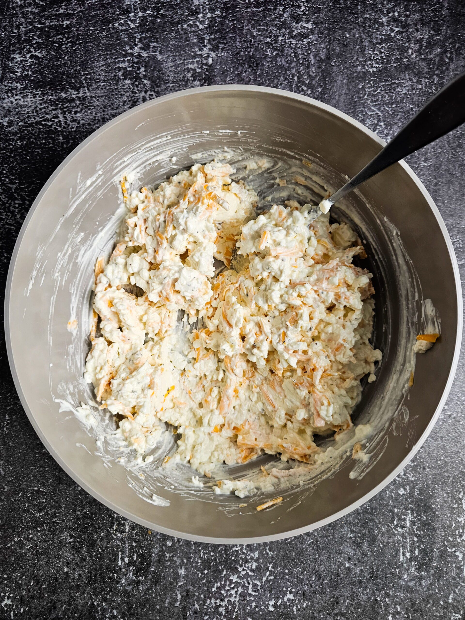 mixing cream cheese and cottage cheese for low carb chicken casserole