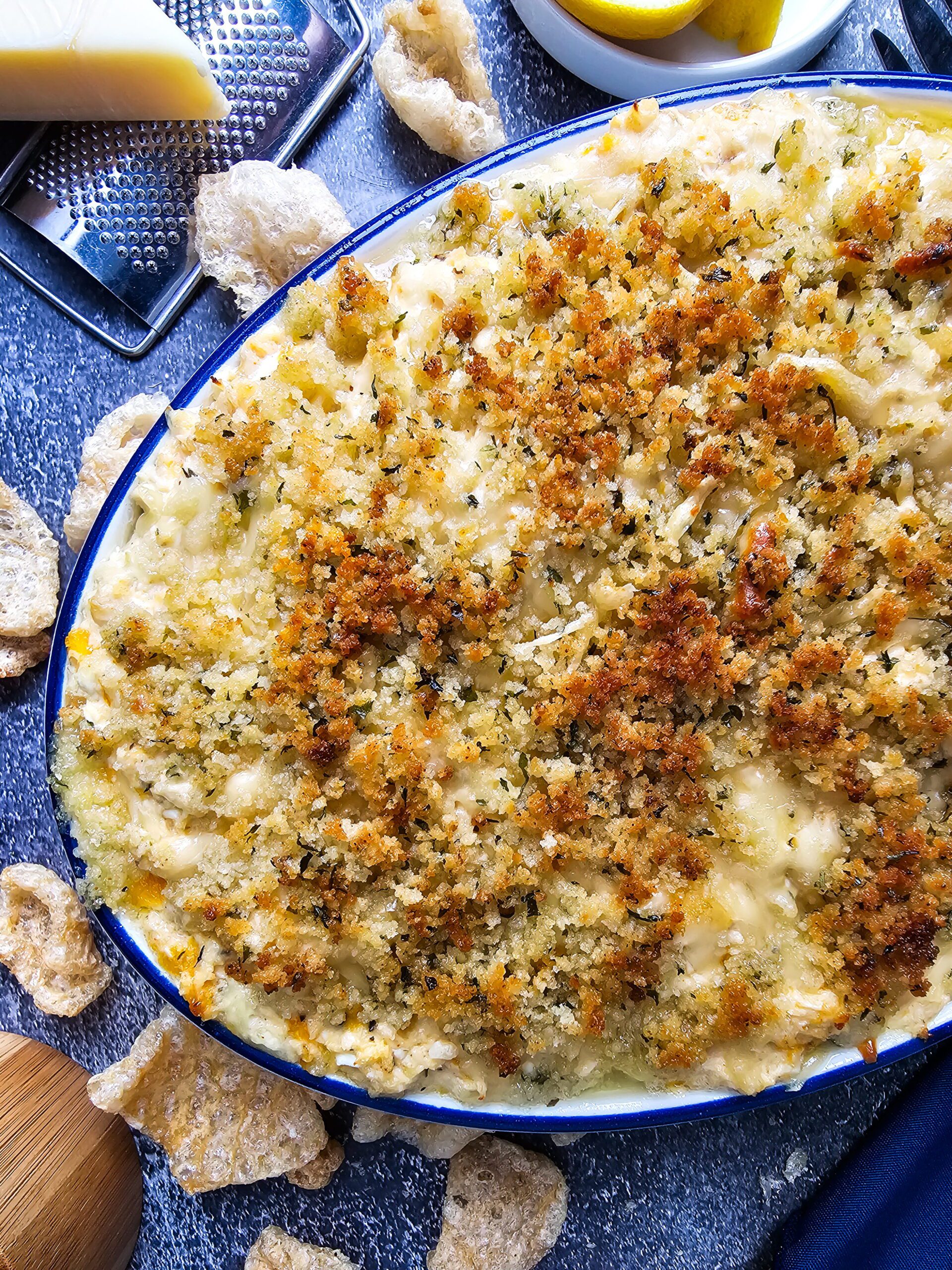 rested low carb chicken casserole ready to serve