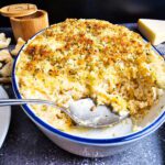Creamy Low Carb Chicken Casserole with Pork Rind Topping (No Canned Soup)