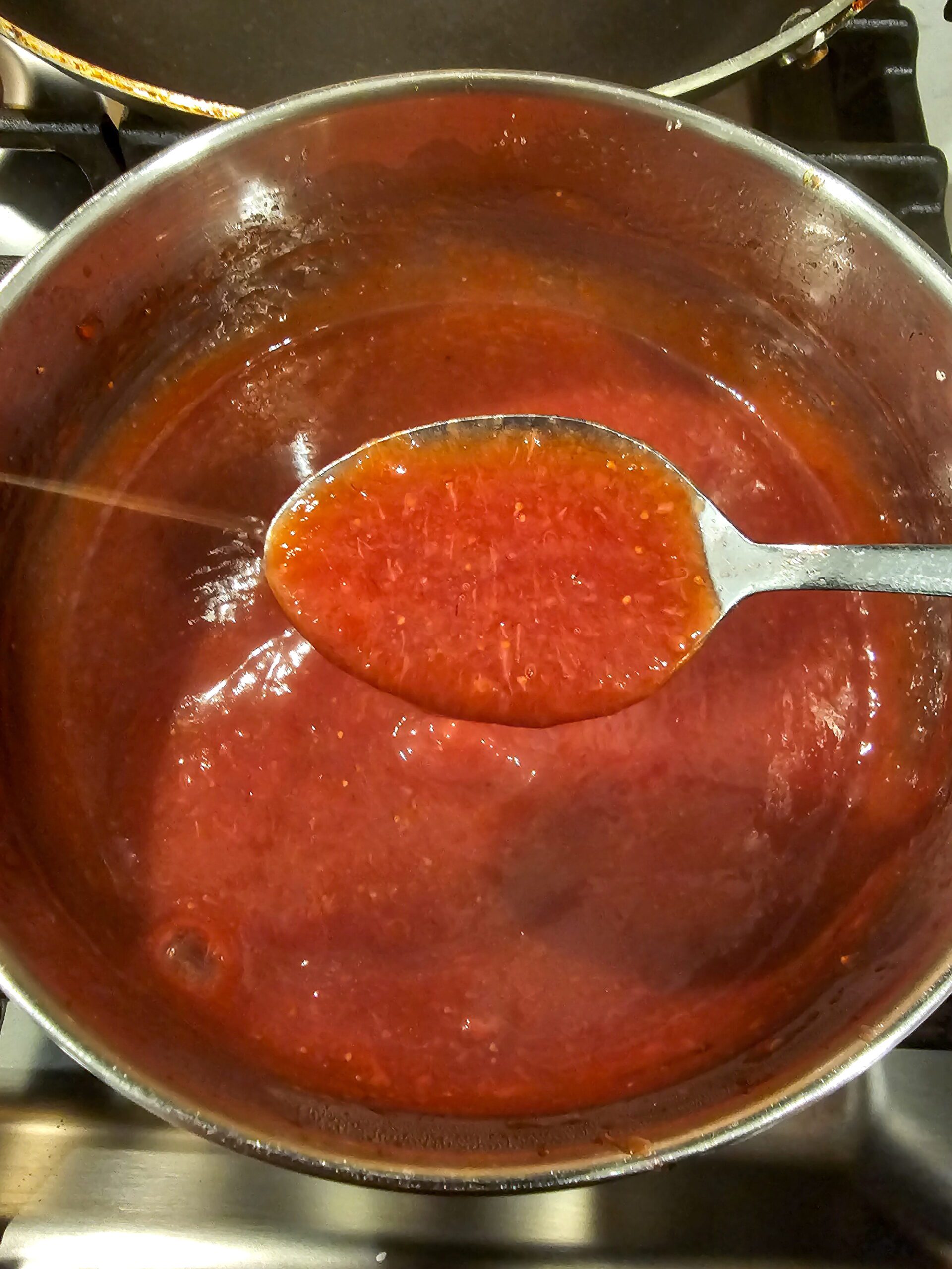 frozen strawberries for strawberry swirl sauce

