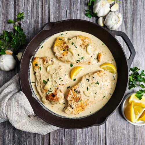 Restaurant Style Creamy Garlic Chicken Skillet (Better Than Any Takeout Version)