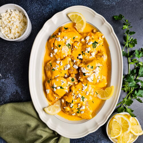 Low Carb Chicken Thighs in Roasted Red Pepper Cream Sauce (Real Peppers, Real Flavor)