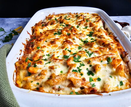 Baked Ziti with Ricotta That Holds Together and Never Turns Watery