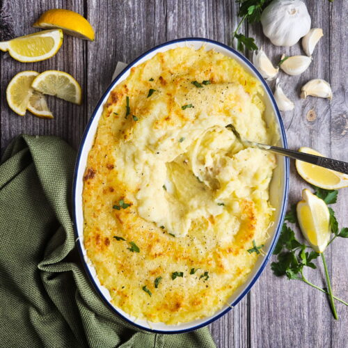 Chantilly Mashed Potato Casserole (Baked, Make-Ahead, With a Golden Cheese Crust)