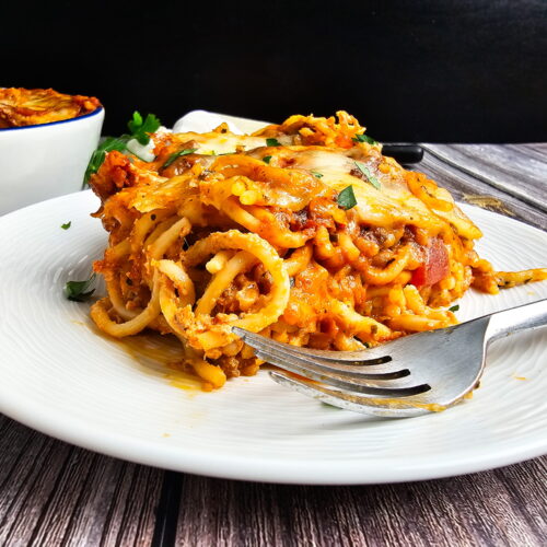 Baked Spaghetti with Alfredo Sauce (The Viral TikTok Casserole, Made From Scratch)